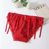 Sexy Red Lace Bow Panties for Men - Cissify